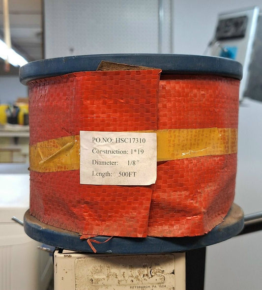 1x19 1/8 in. 500ft. Wire Rope Steel Cable
