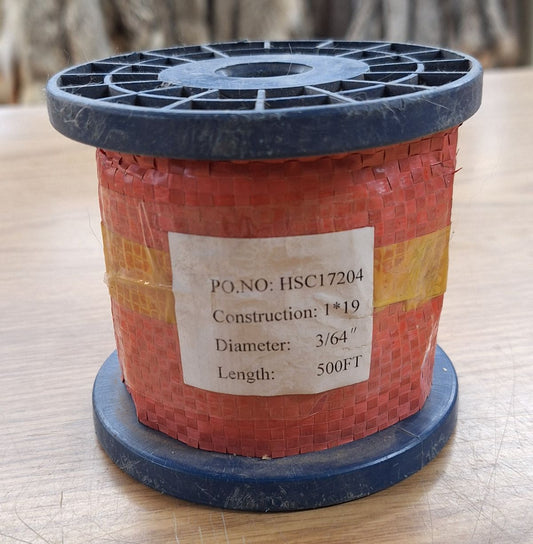 1x19 3/64 in. 500ft. Wire Rope Steel Cable