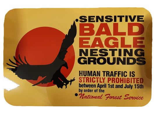 Bald Eagle Nesting Metal Sign